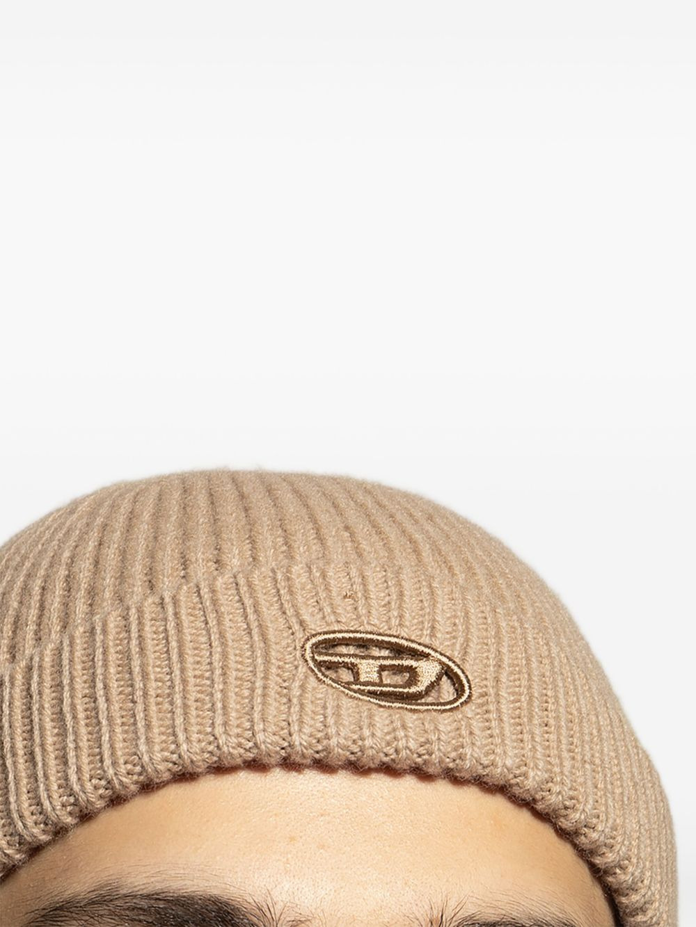 logo-plaque ribbed beanie - 5