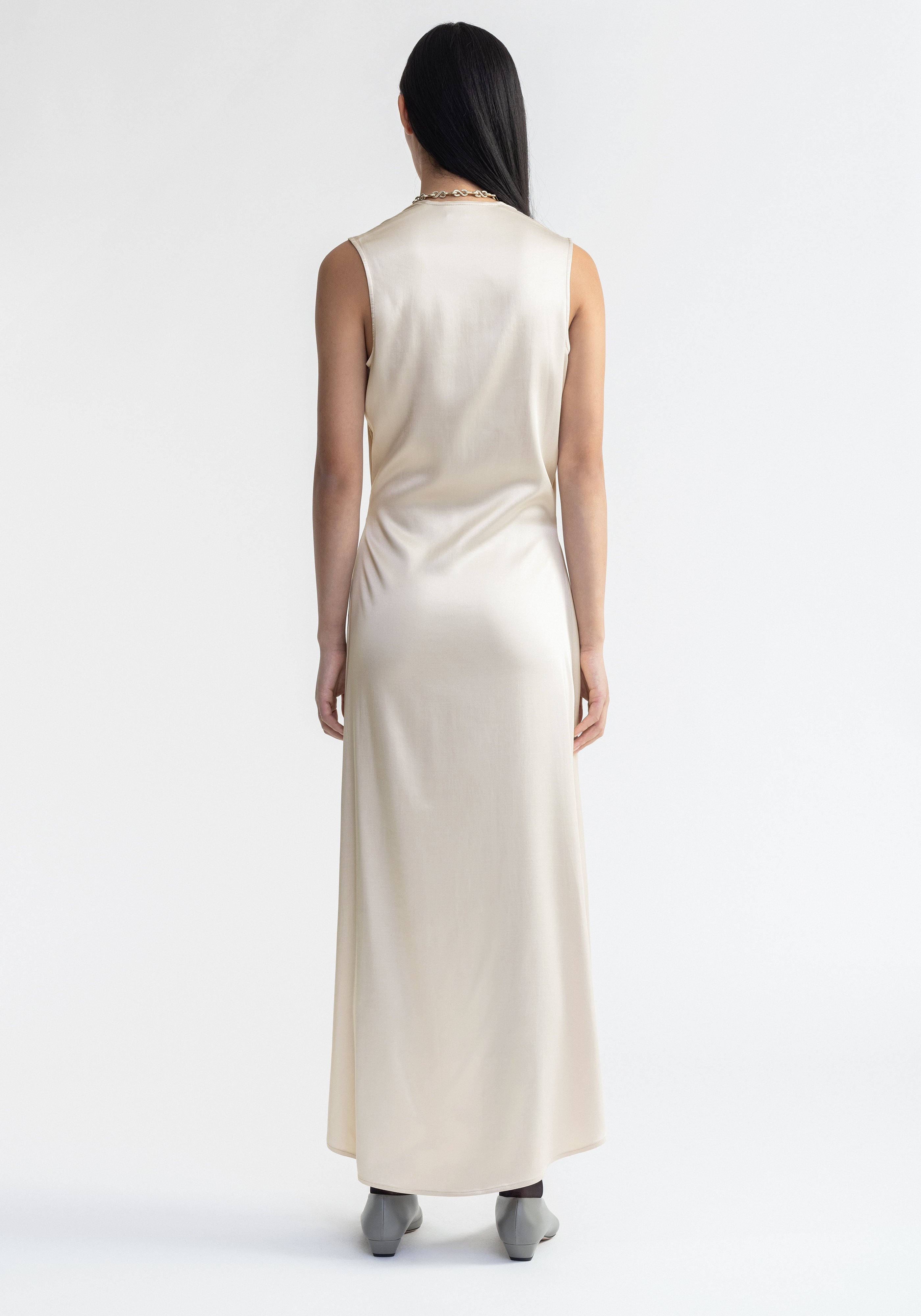 SANSA
Satin asymmetrical midi dress - 4