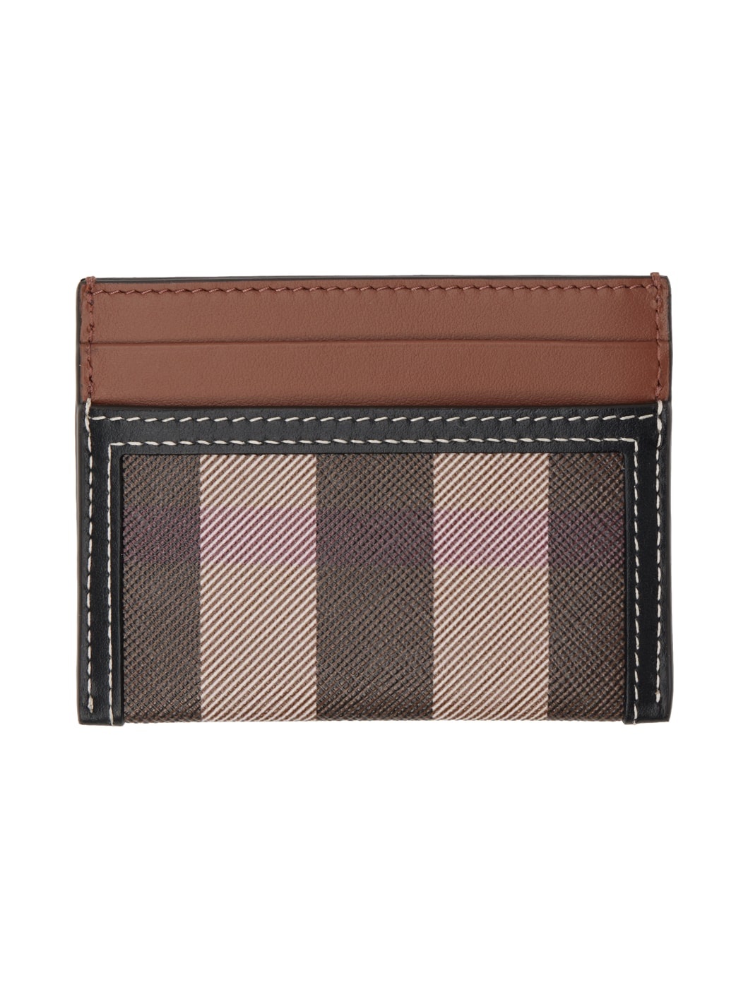Brown Check & Two-Tone Card Holder - 2