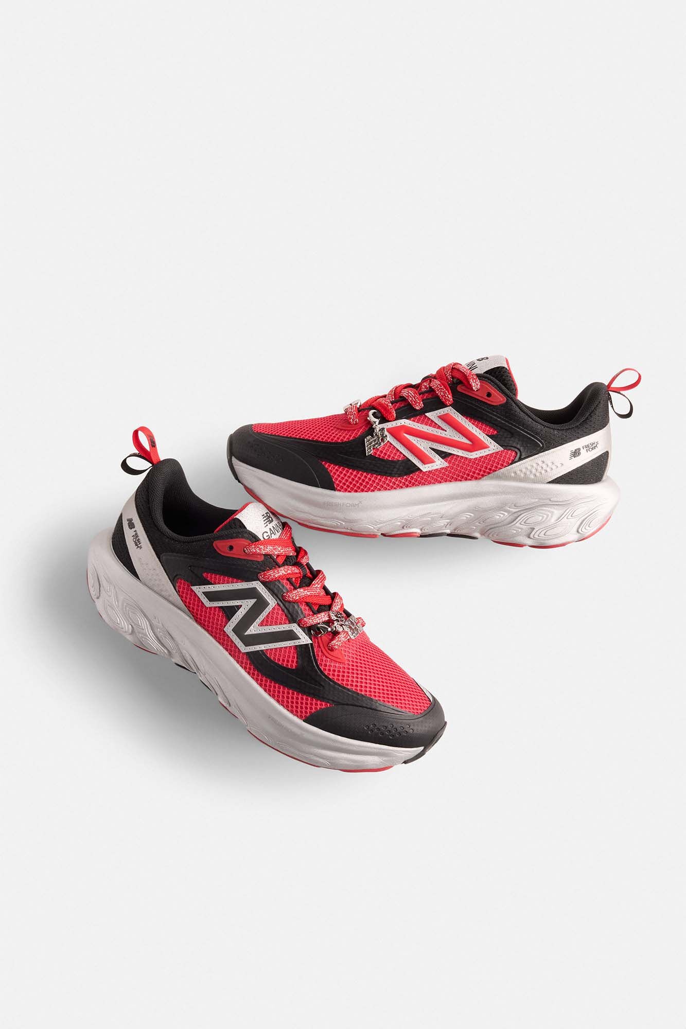 GANNI X NEW BALANCE RED FFT TRAINERS - 8