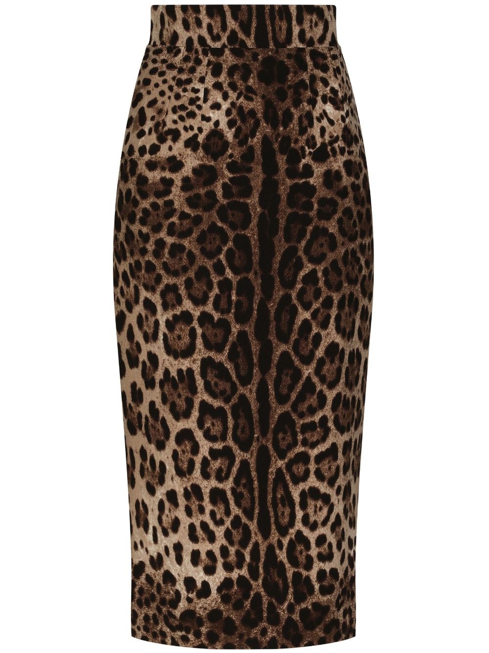 leopard-print midi skirt - 1