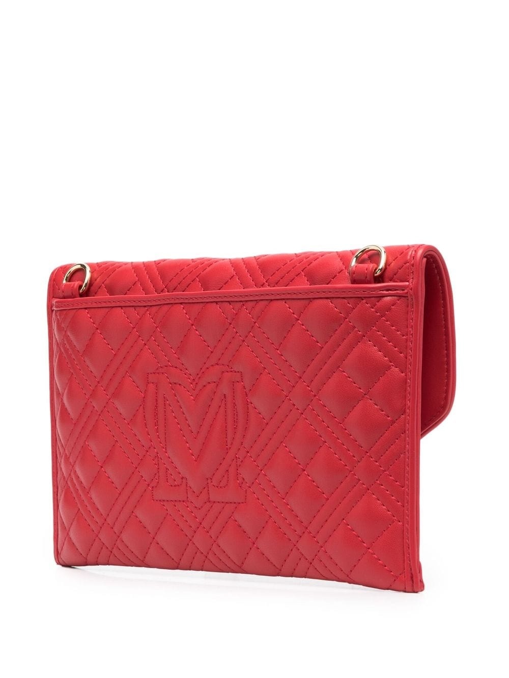 logo-plaque clutch bag - 3