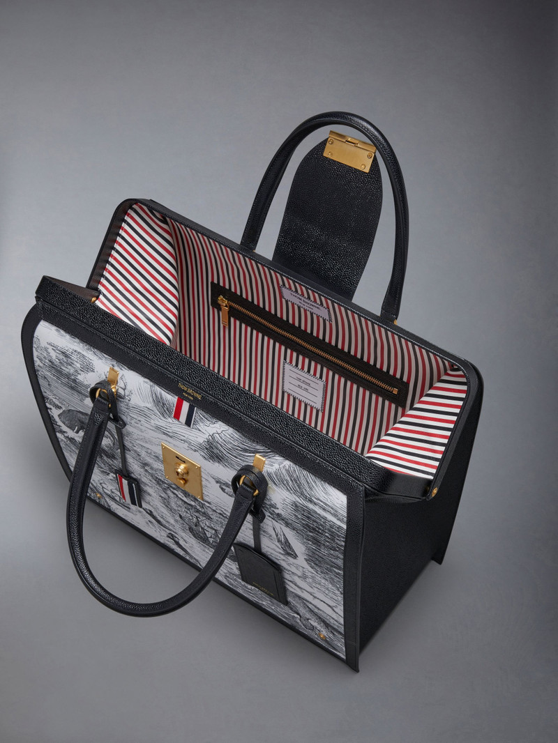 Nautical Toile Canvas Leather Frame Mr. Thom Bag 4