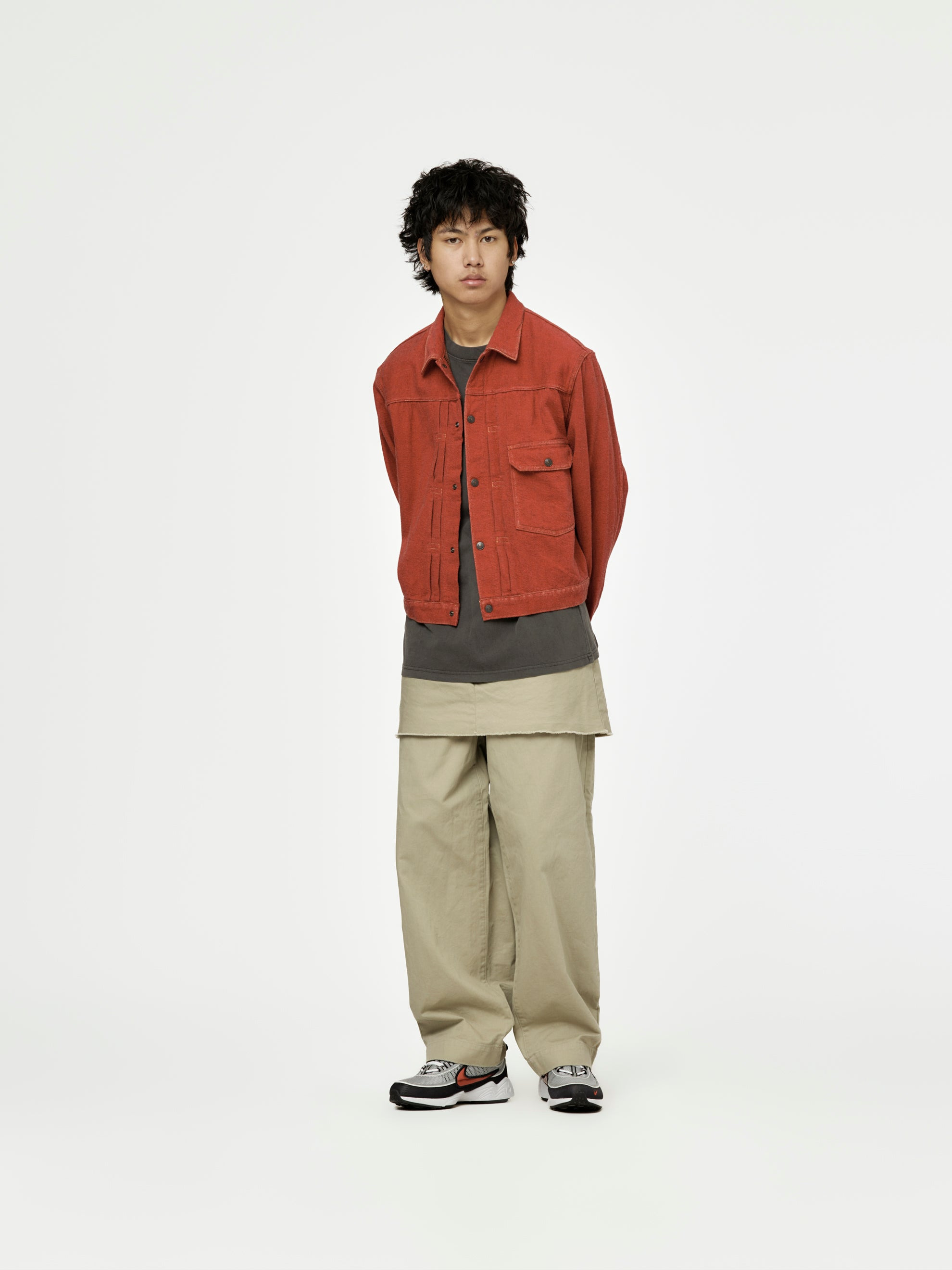 TWILL AGING-WOOL 1ST JKT (FADED RED) - 4