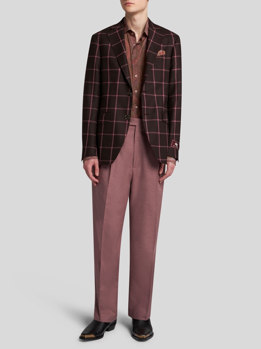 CHECK JACQUARD BLAZER - 3
