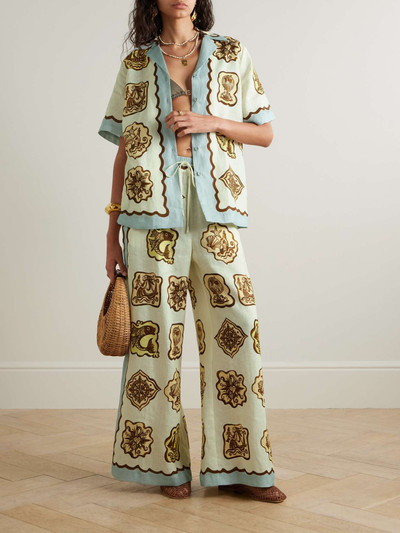 ALÉMAIS Relic oversized printed linen shirt outlook