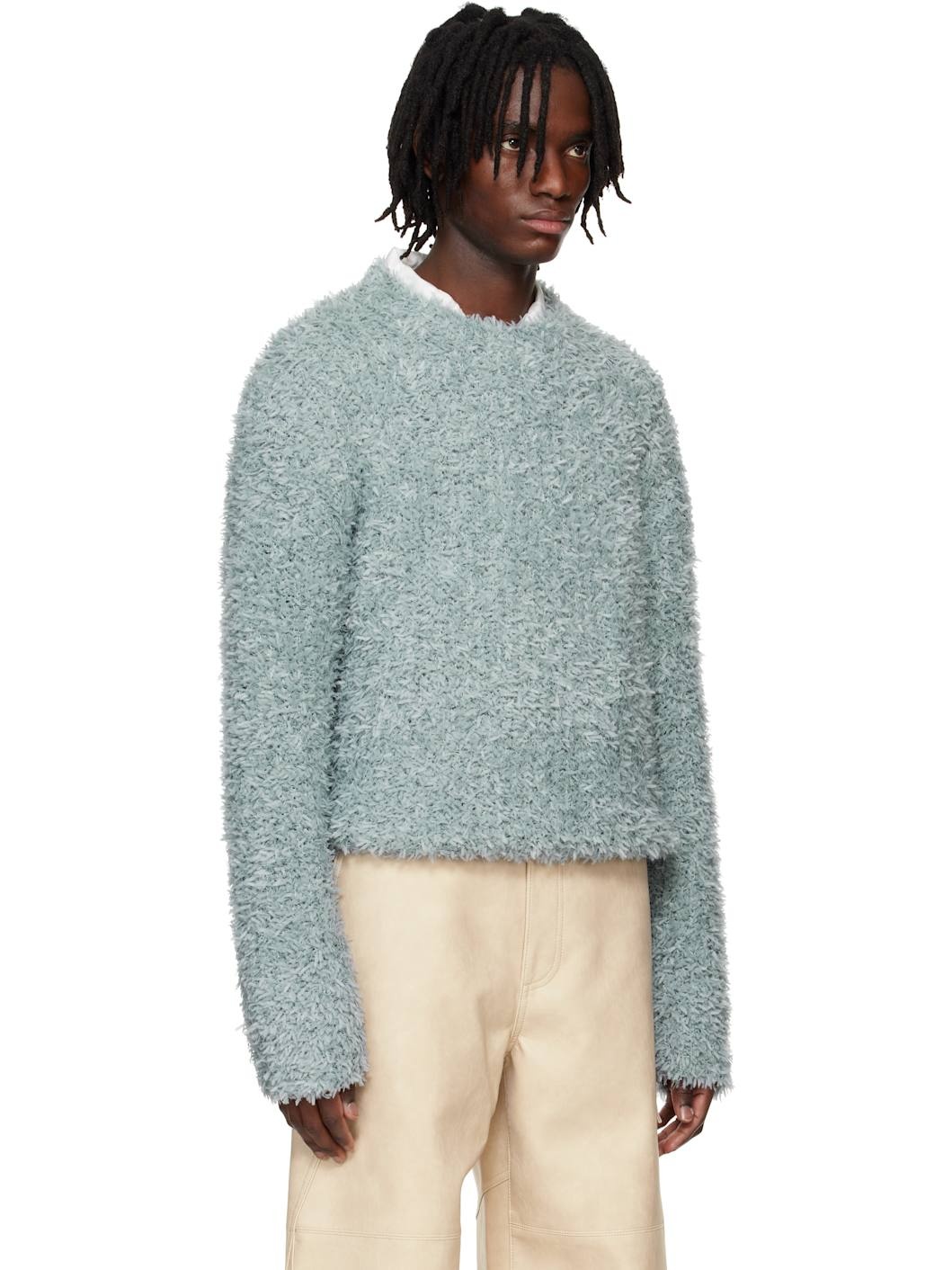 Blue Fluffy Sweater - 2