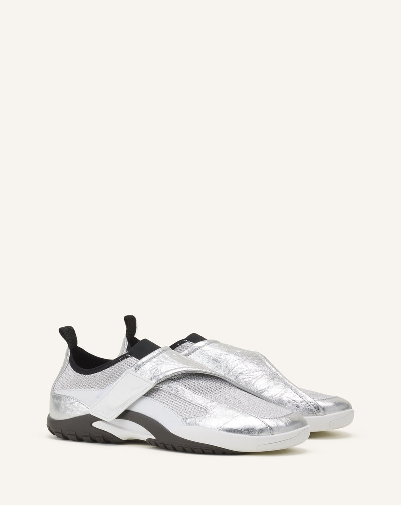 Lanvin LNV1 SNEAKERS IN CRINKLED METALLIC LEATHER outlook