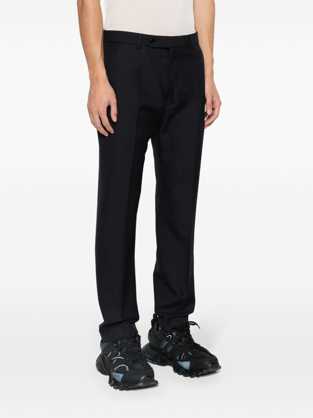 straight-leg wool trousers - 3