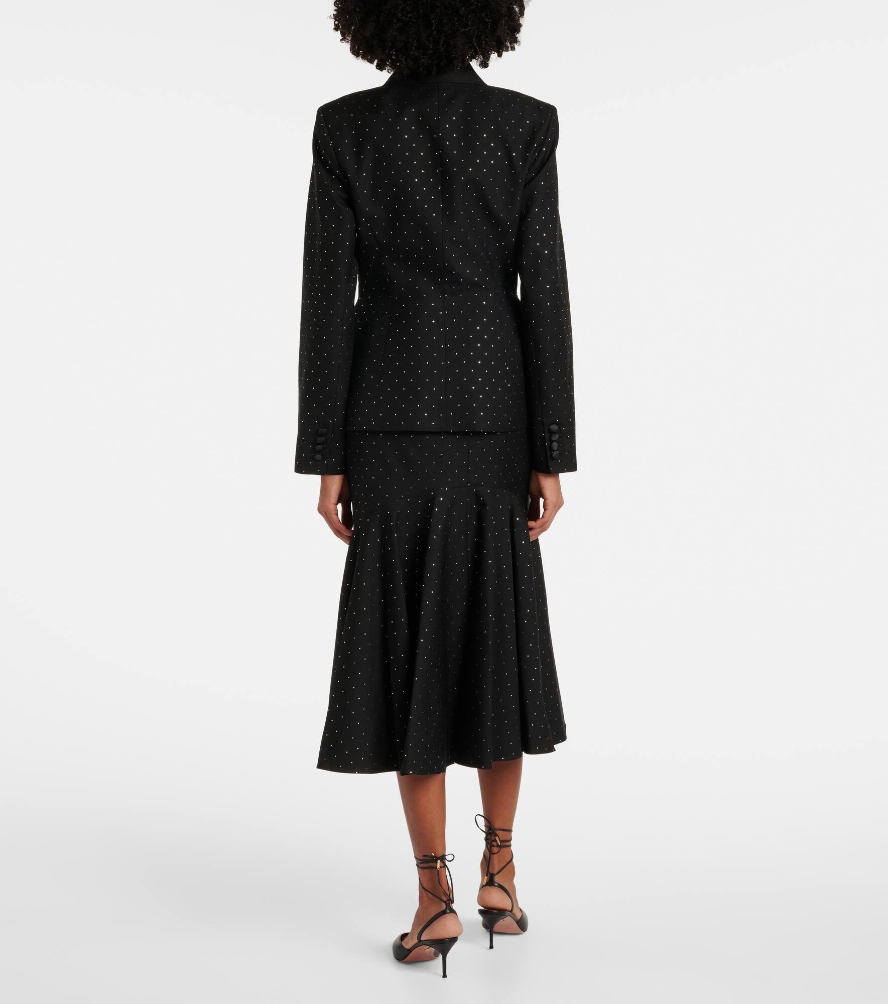 Polka-dot cotton and wool blazer - 3
