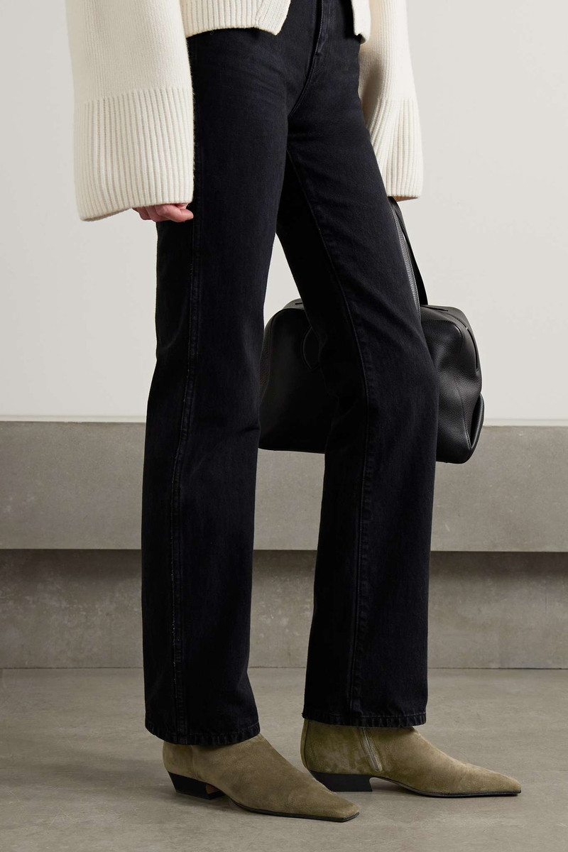 KHAITE Marfa suede ankle boots outlook