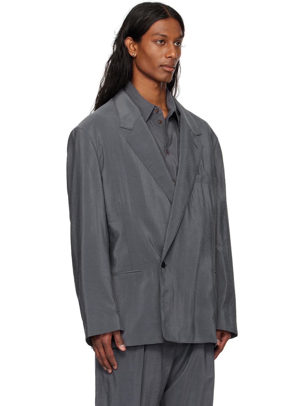 Gray Soft DB Blazer - 2