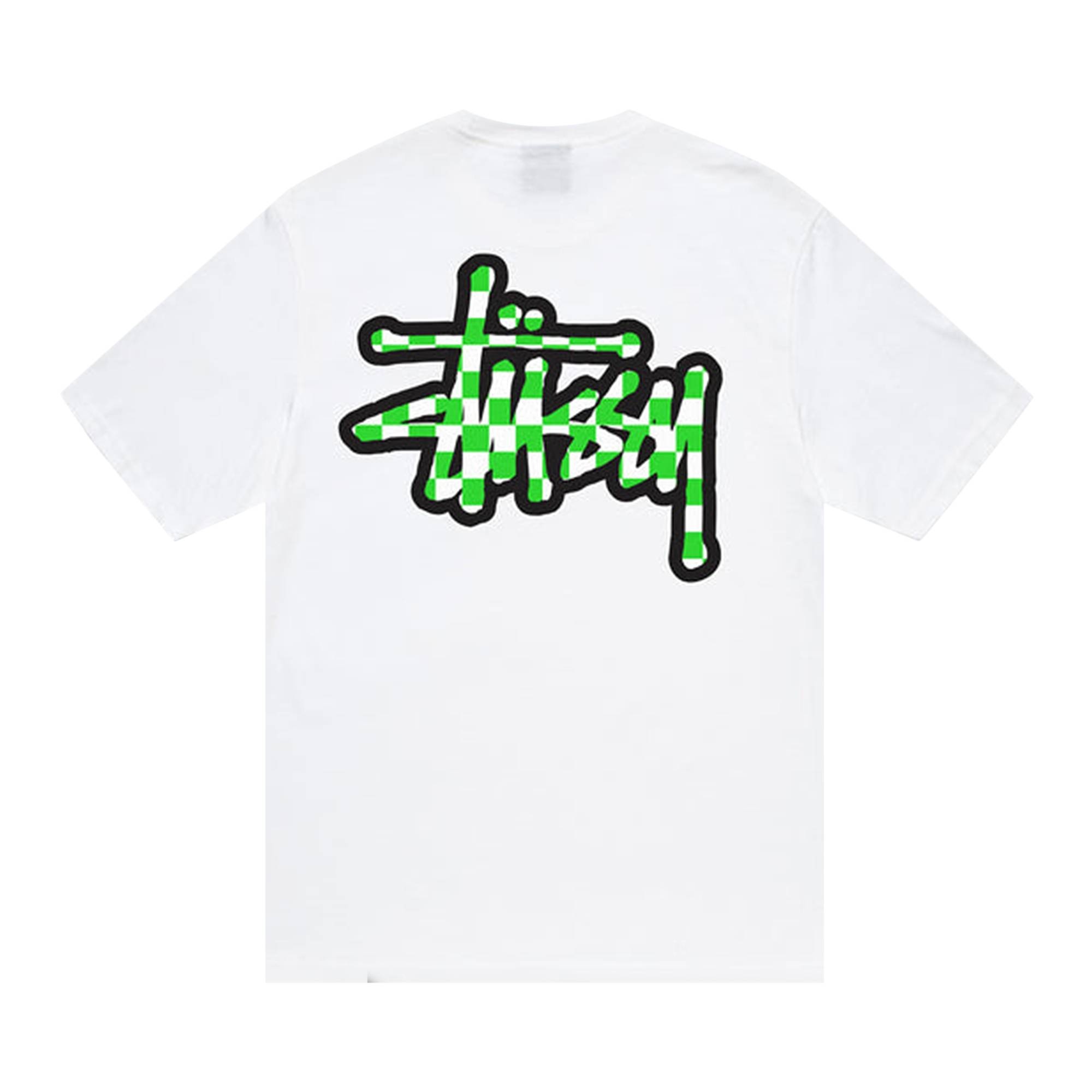 Stussy Checker Stock Tee 'White' - 2