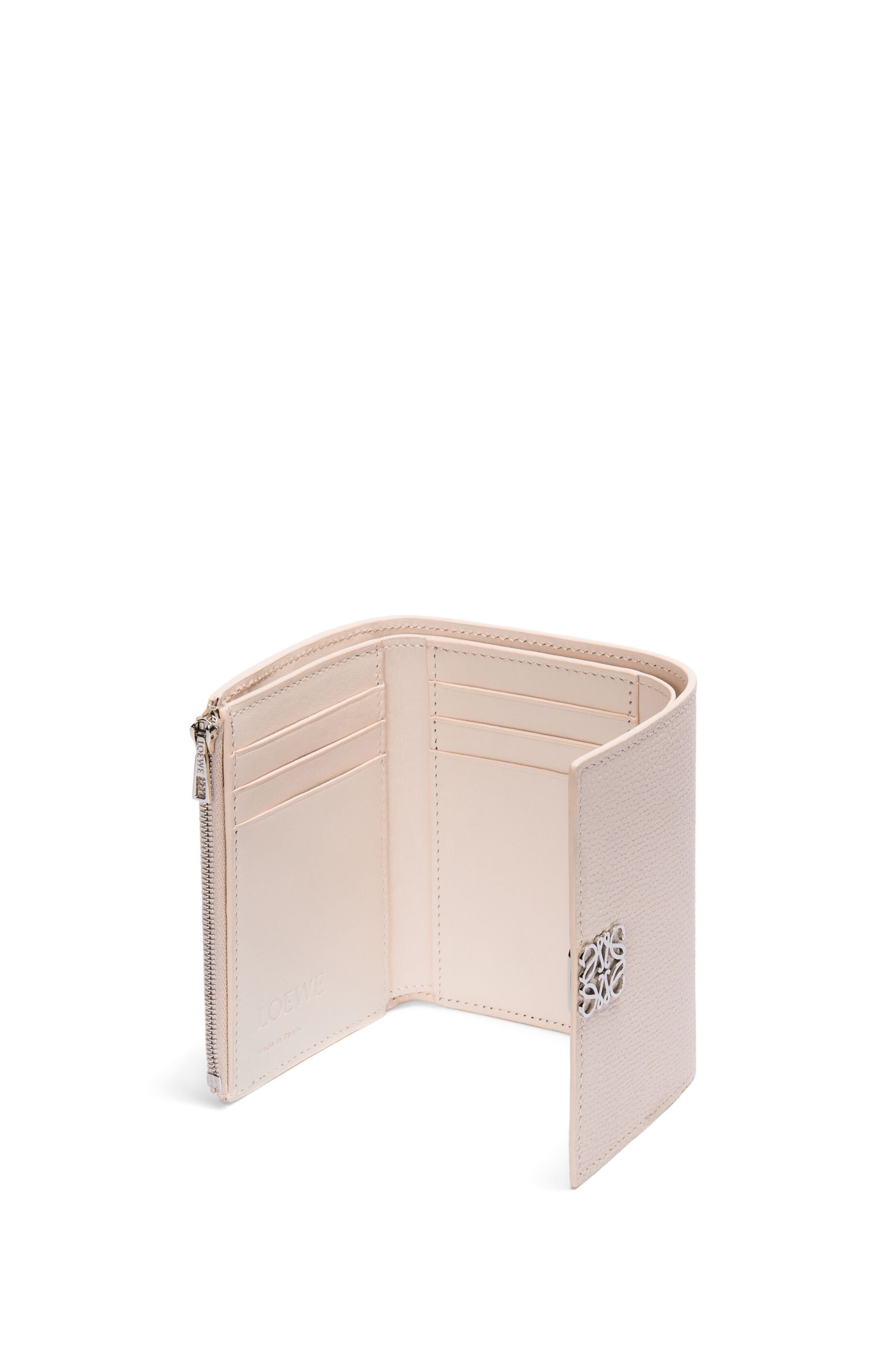 Anagram small vertical wallet in pebble grained calfskin - 3