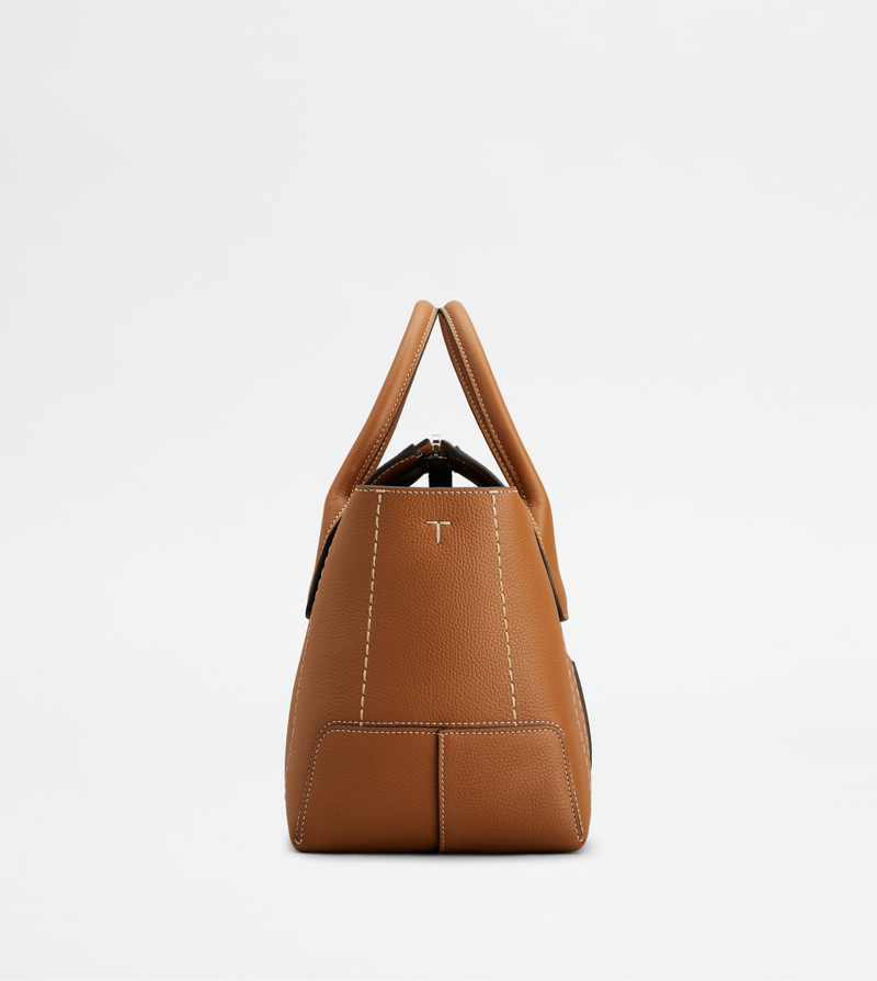 TOD'S DI BAG IN LEATHER SMALL - BROWN 2