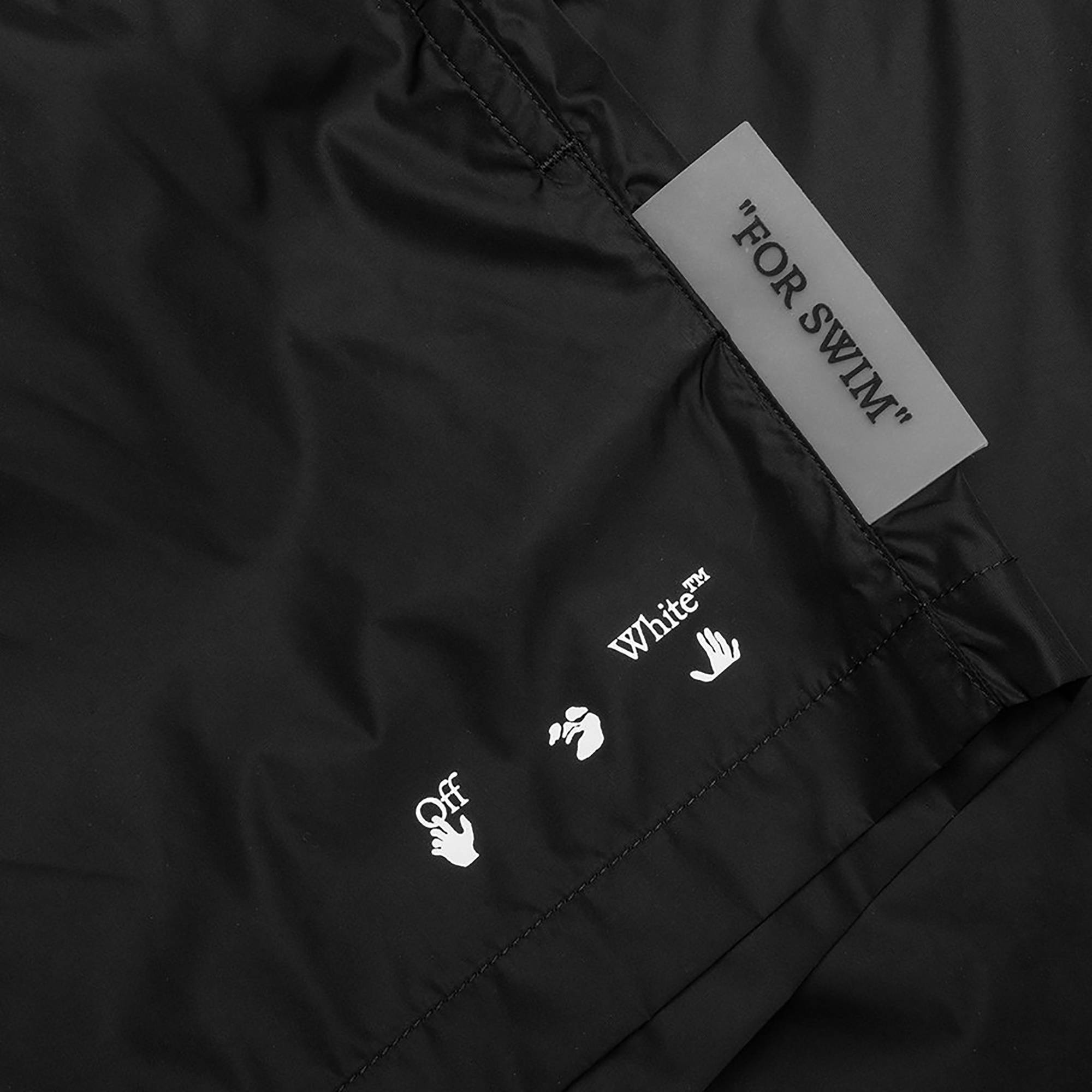 Off-White Logo Swimshorts 'Black/White' - 3