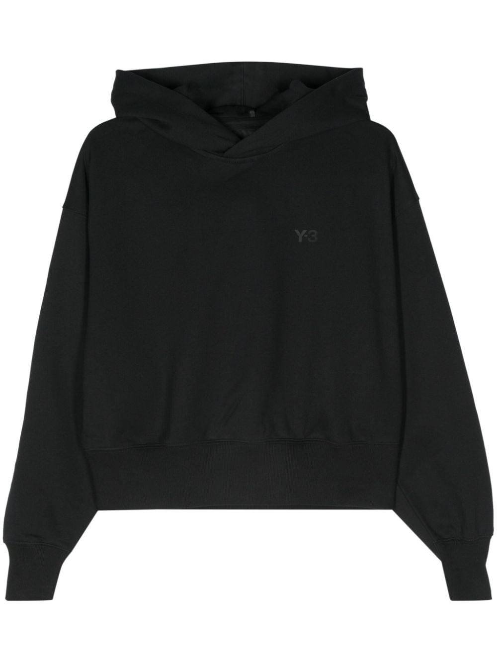 logo-print cotton hoodie - 1