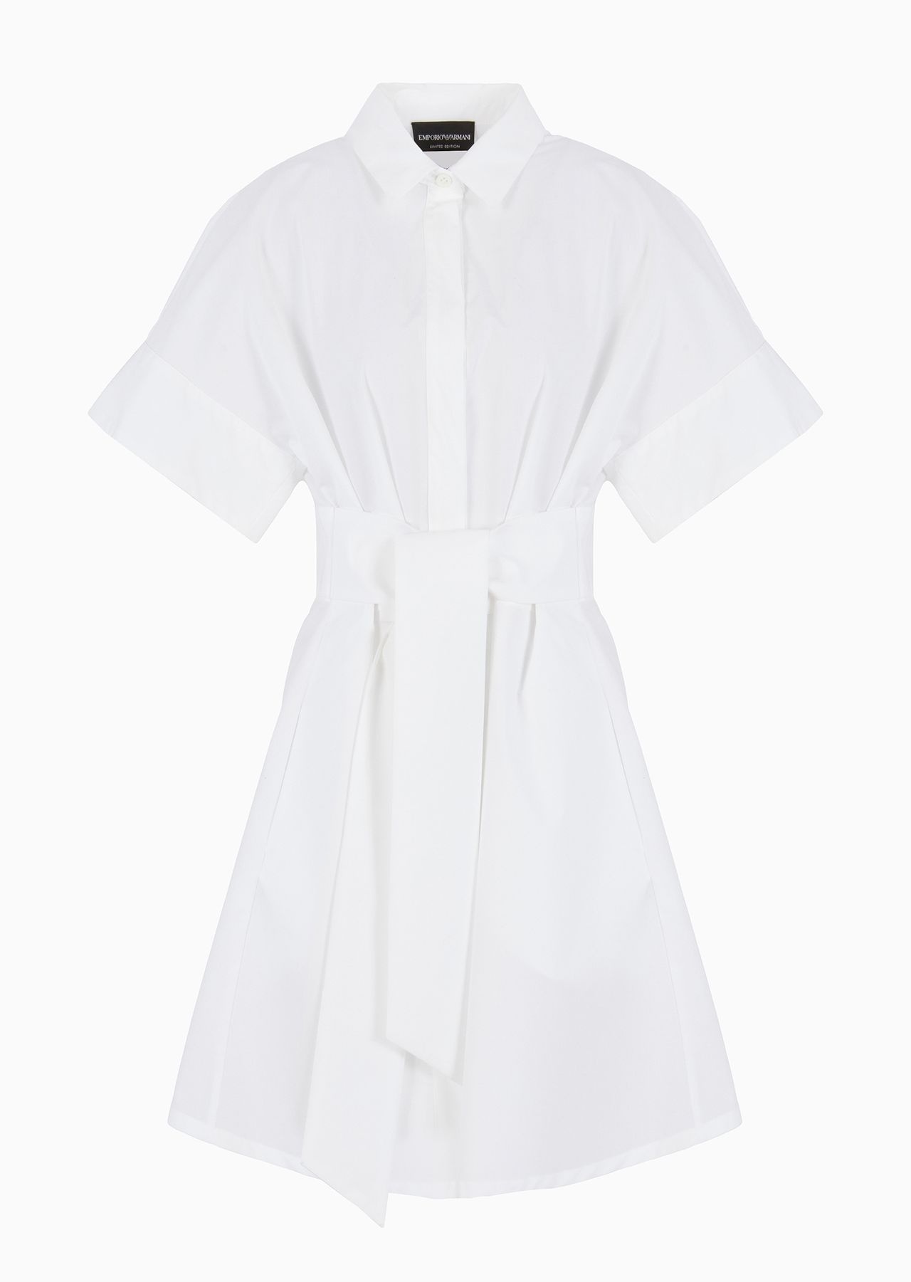 Valentine’s Day Capsule collection poplin shirt dress with sash - 1