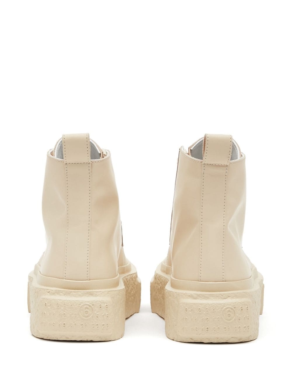lace-up leather sneakers - 3