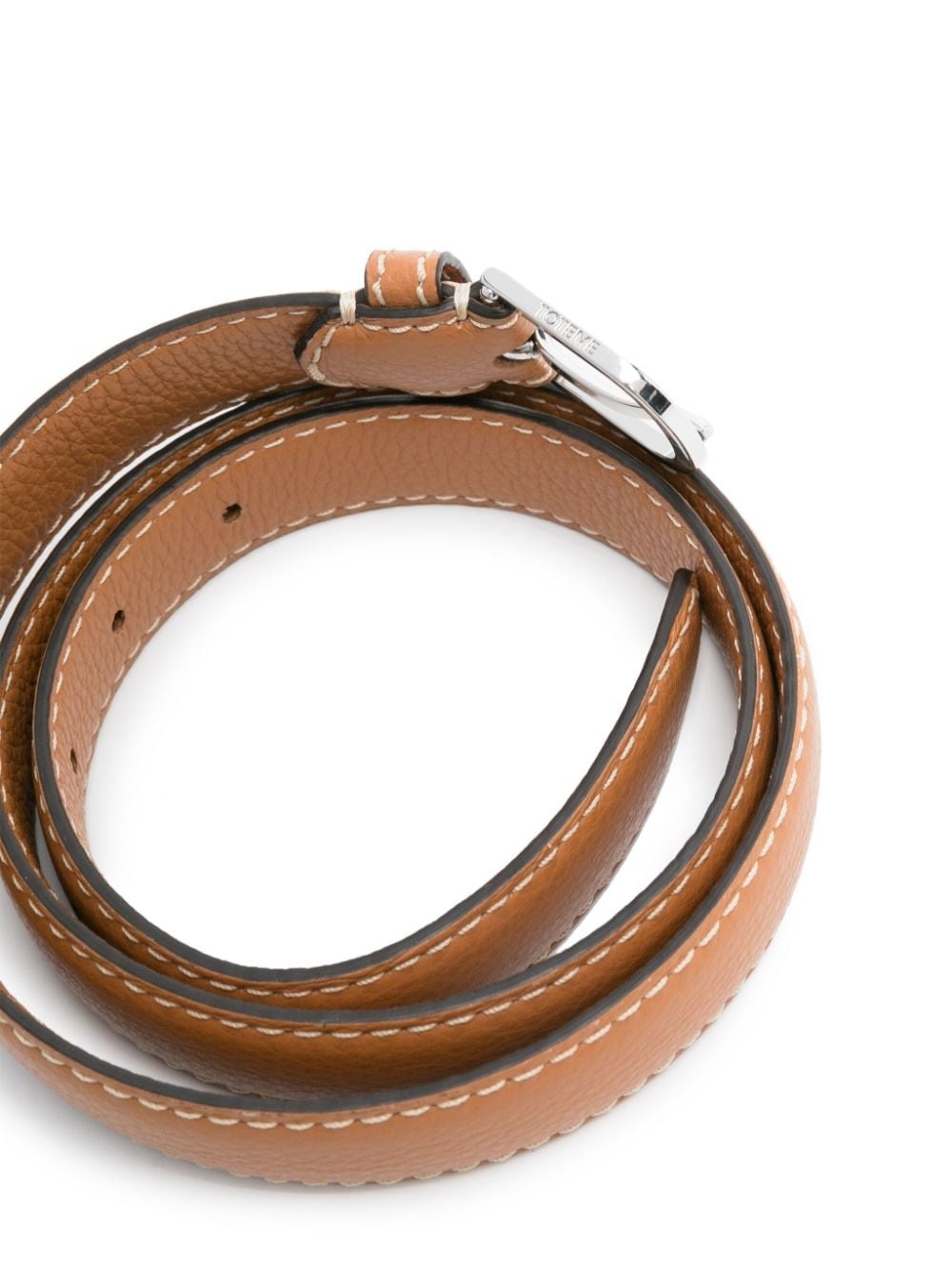 pebbled leather belt - 2