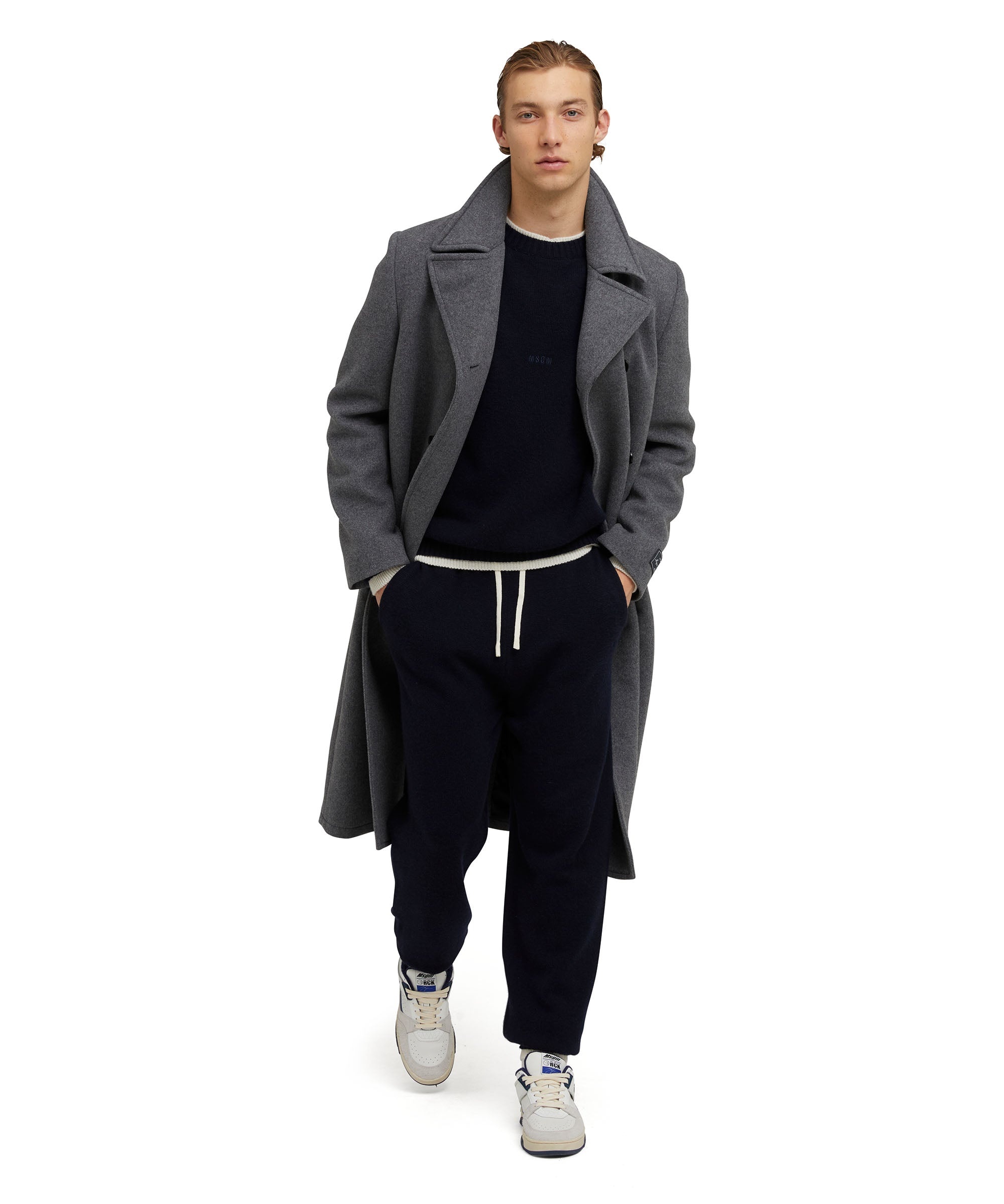 MSGM trousers in "Embroidery Cachemire blend knit" fabric - 5