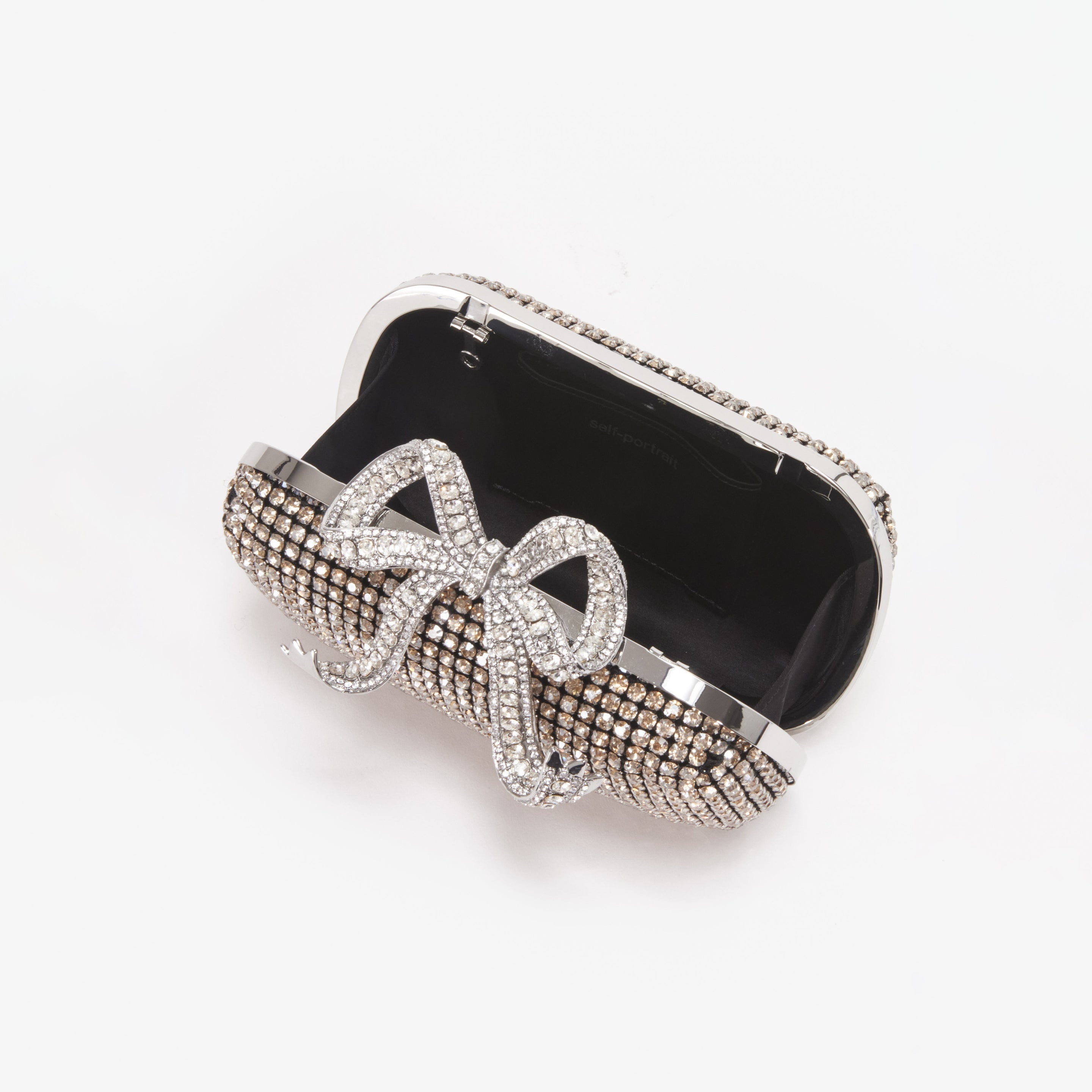 Champagne Diamante Bow Clutch - 5