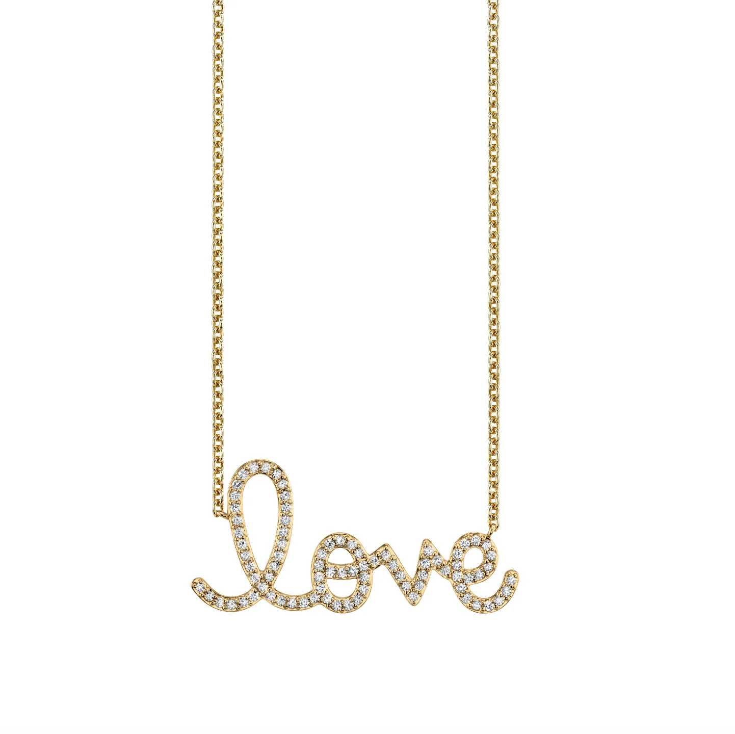 MEDIUM LOVE SCRIPT NECKLAC - 1