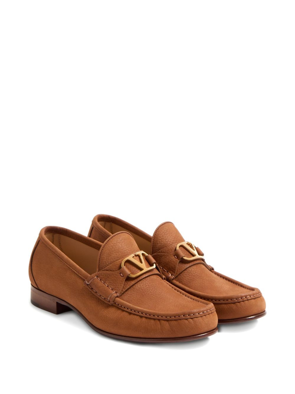 VLogo suede loafers - 2