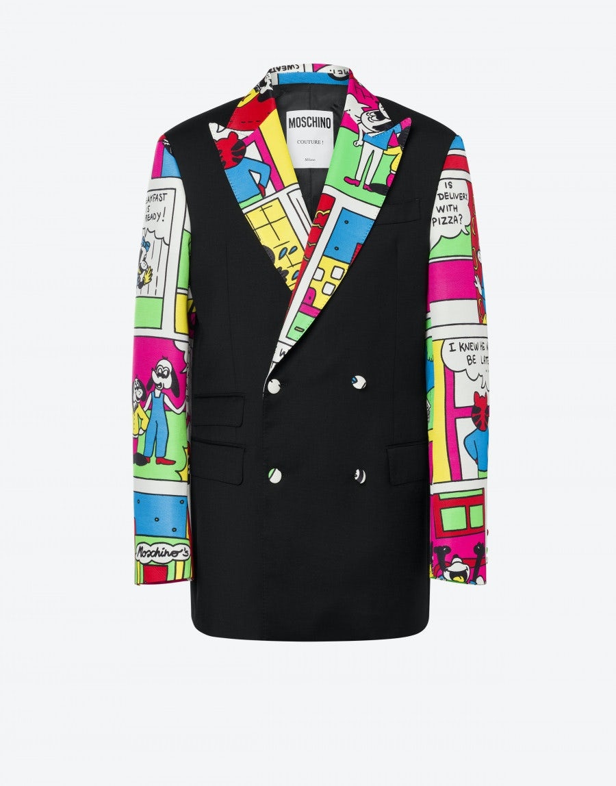 MOSCHINO COMICS WOOL CANVAS JACKET - 1
