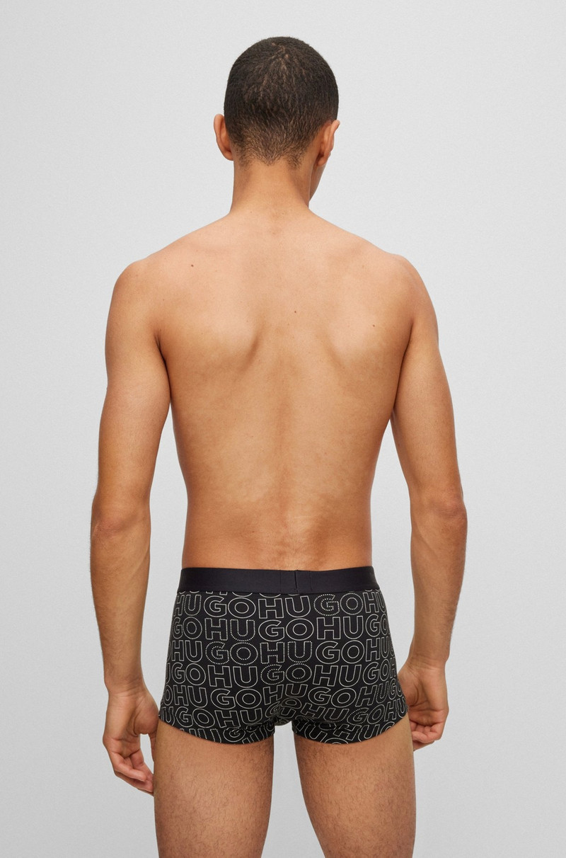 HUGO TWO-PACK OF STRETCH-COTTON TRUNKS WITH LOGO WAISTBANDS outlook