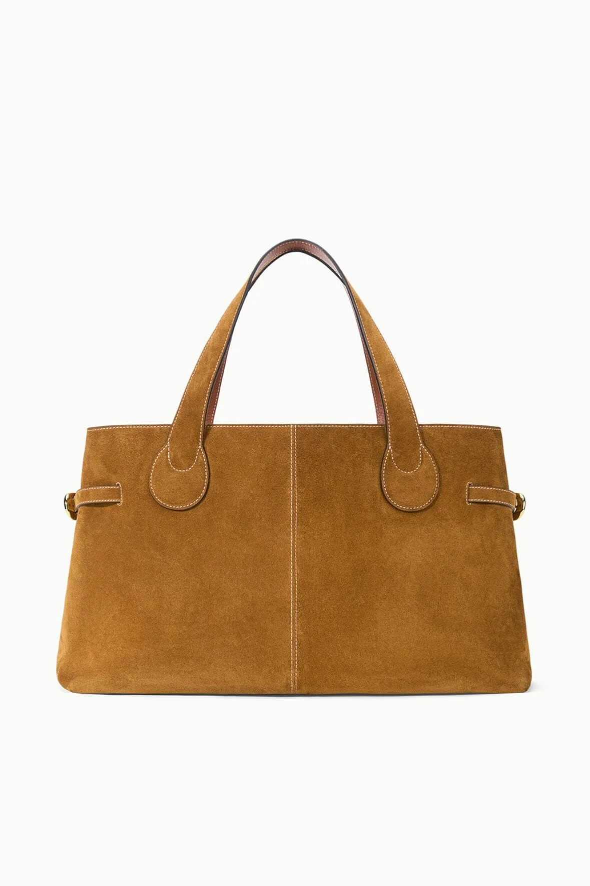 STAUD PIPER TOTE TAN SUEDE - 1
