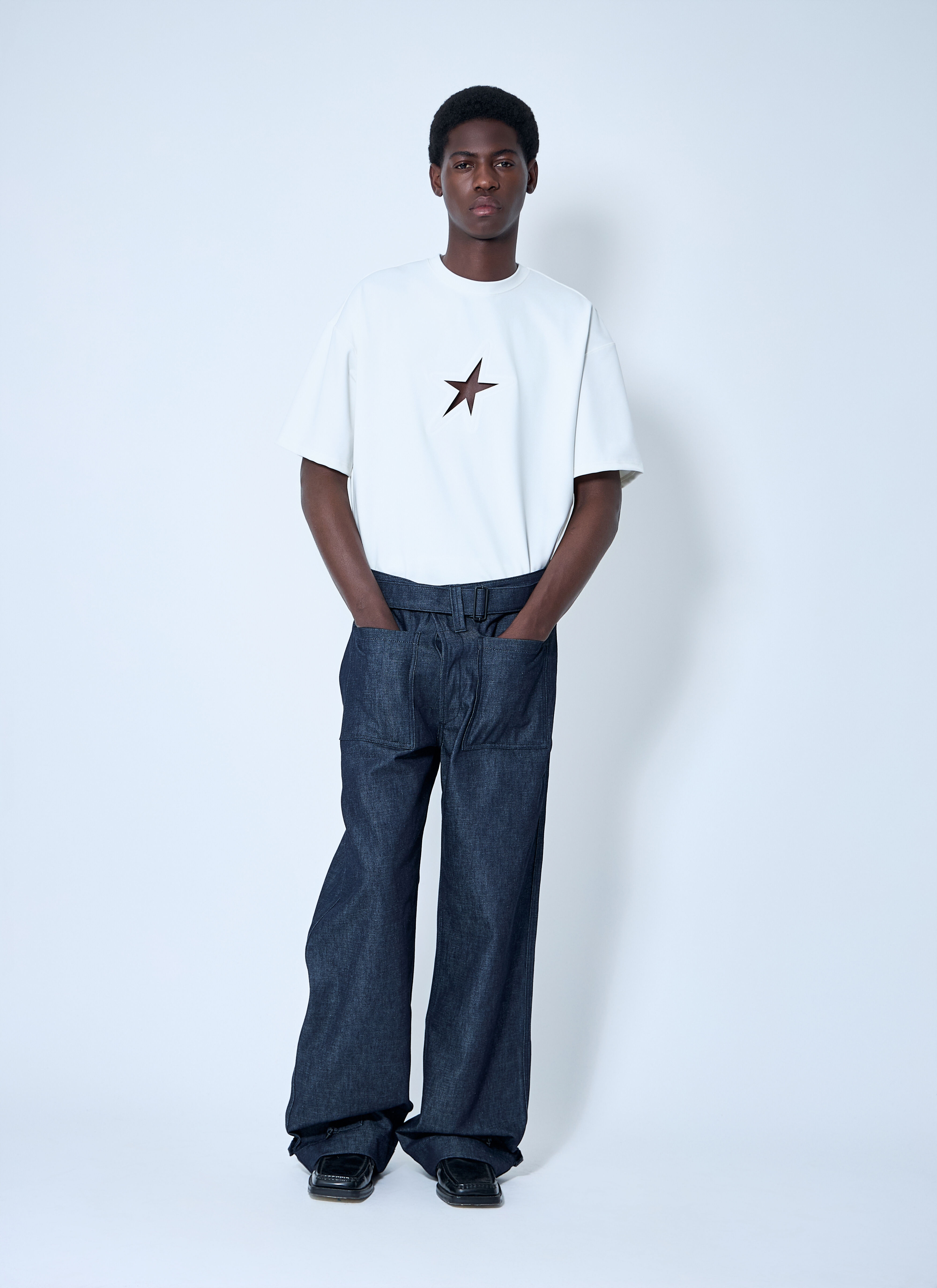 Belted Denim Jeans - 2