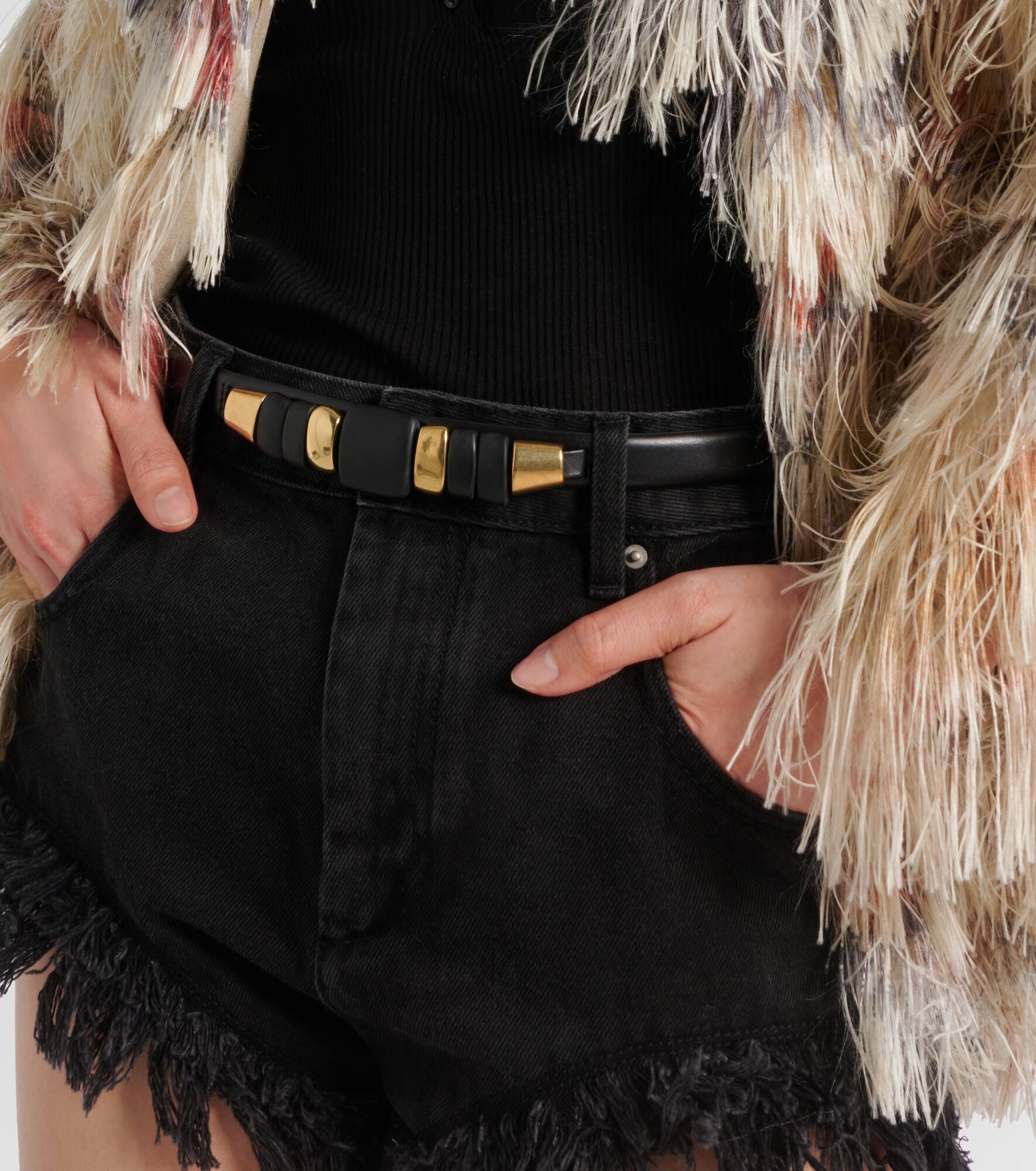 Raissa beaded leather belt - 2