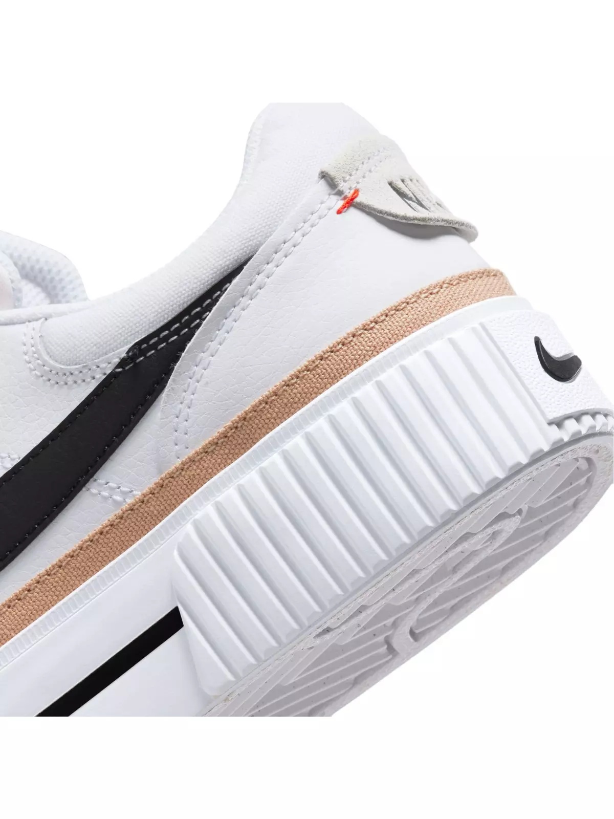 Court Legacy Lift "White/Black/Hemp/Team Orange" Women's Shoe - 7
