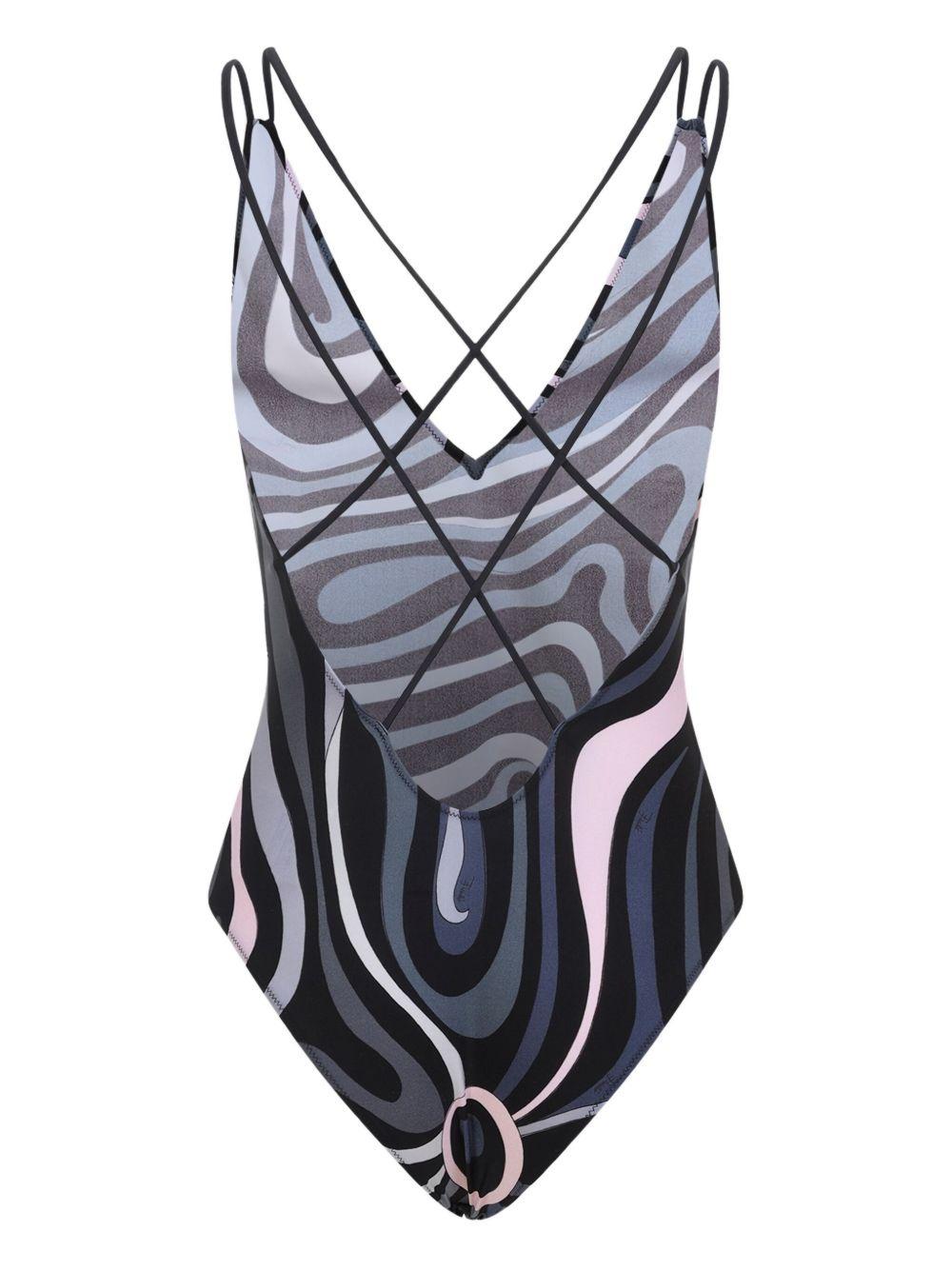 cross-back swirl swimsuit - 2