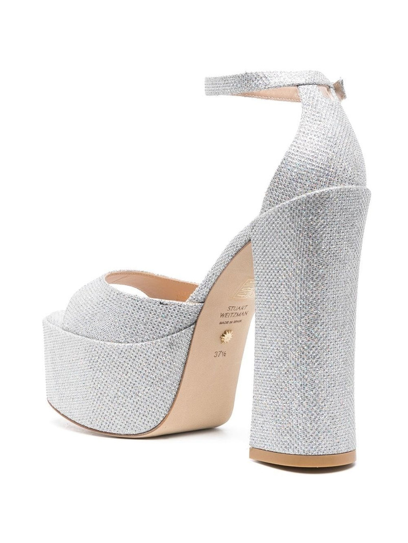 150mm glittered platform sandals 3