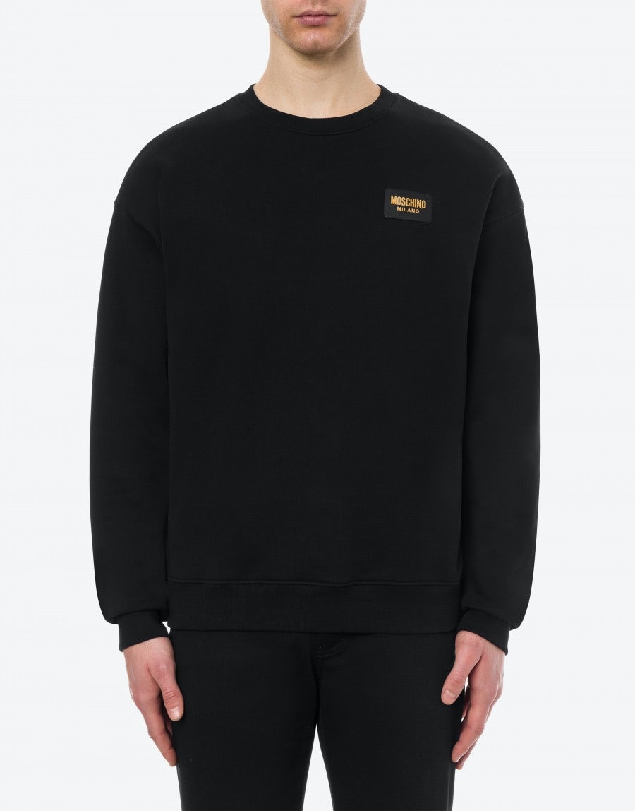 MOSCHINO LABEL COTTON SWEATSHIRT - 2