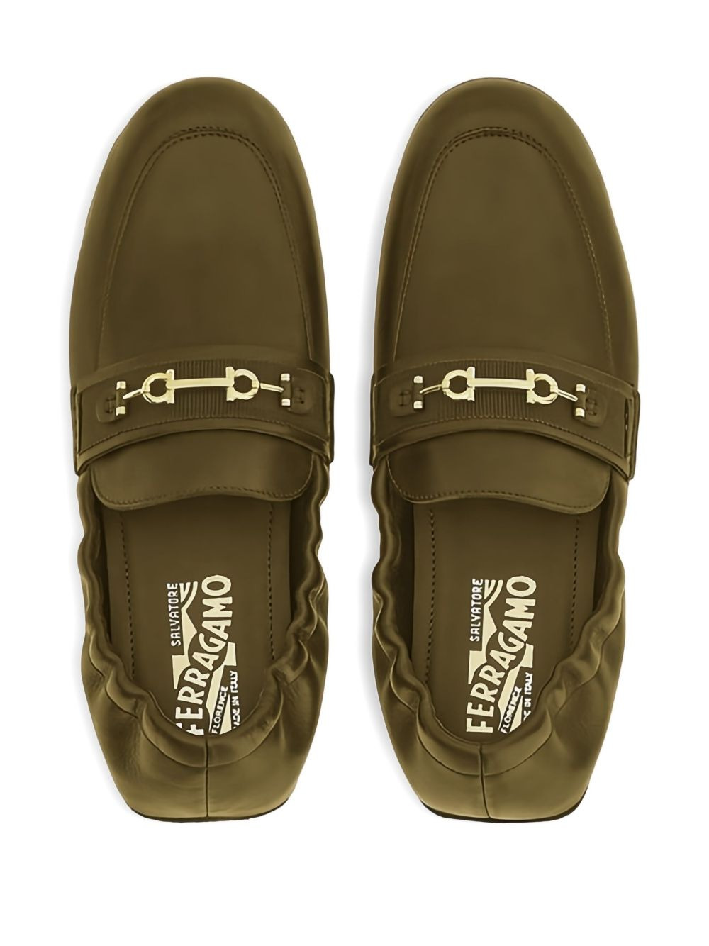 Gancini-detail leather loafers - 4