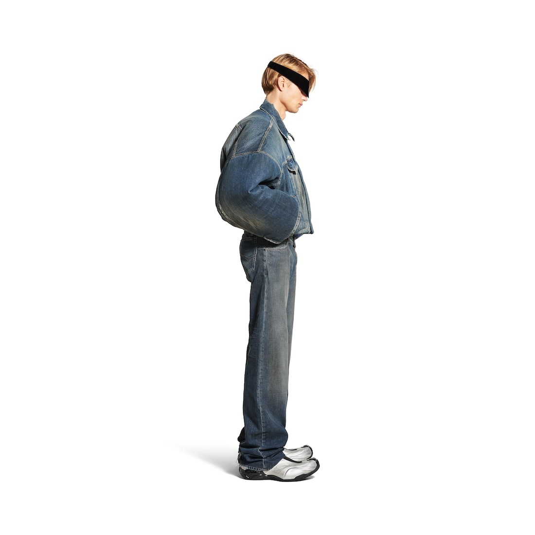 Fitted Low-waist Pants in Blue - 4