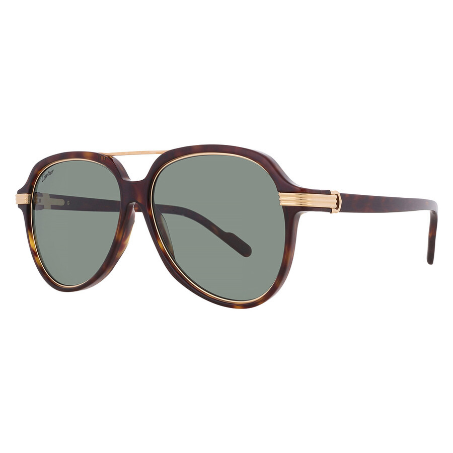 Cartier Premiere de Cartier Green Pilot Men's Sunglasses CT0159S 002 57 - 2