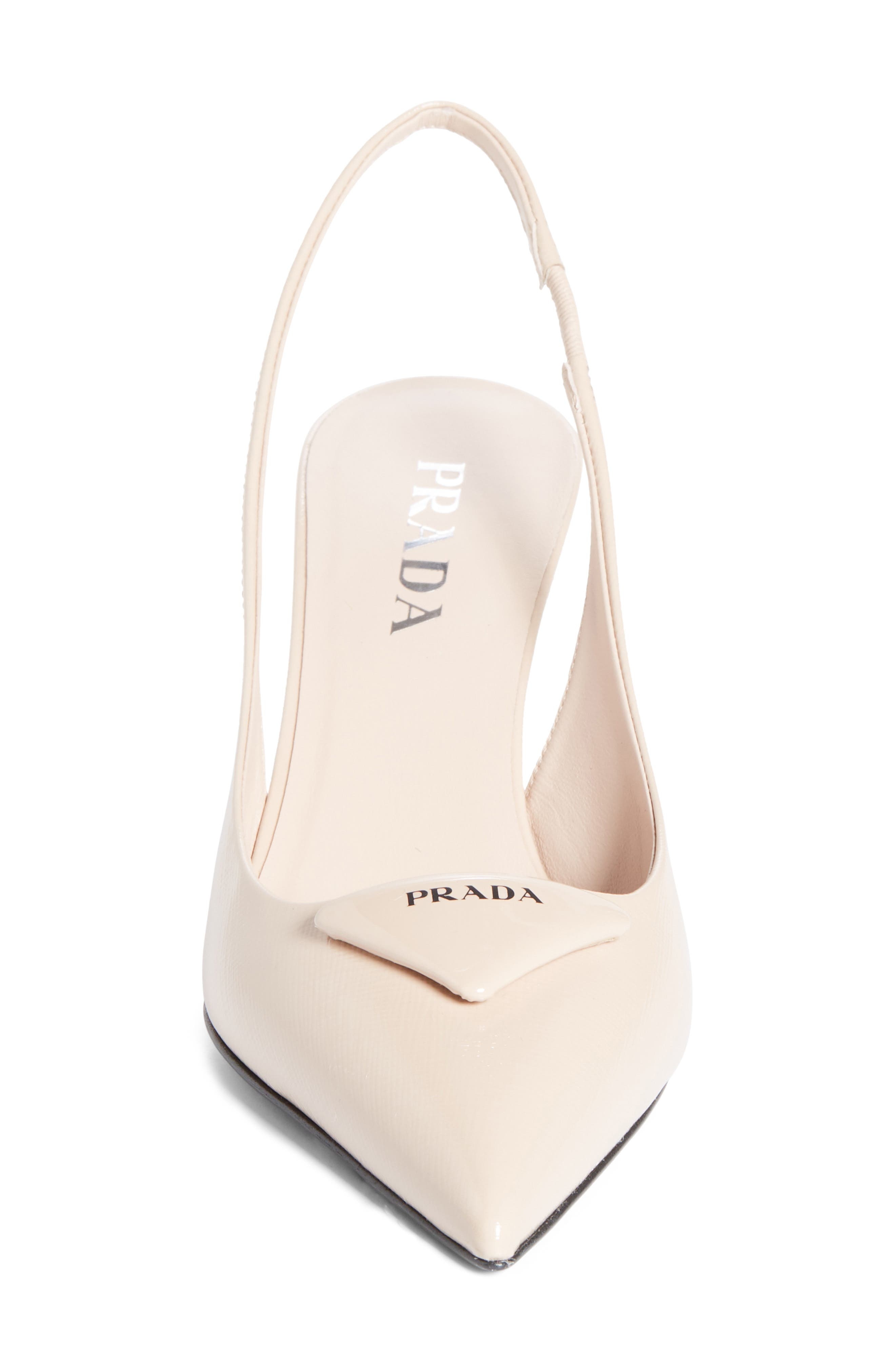 Prada Modellerie Pointed Toe Slingback Pump in Cipria at Nordstrom - 4