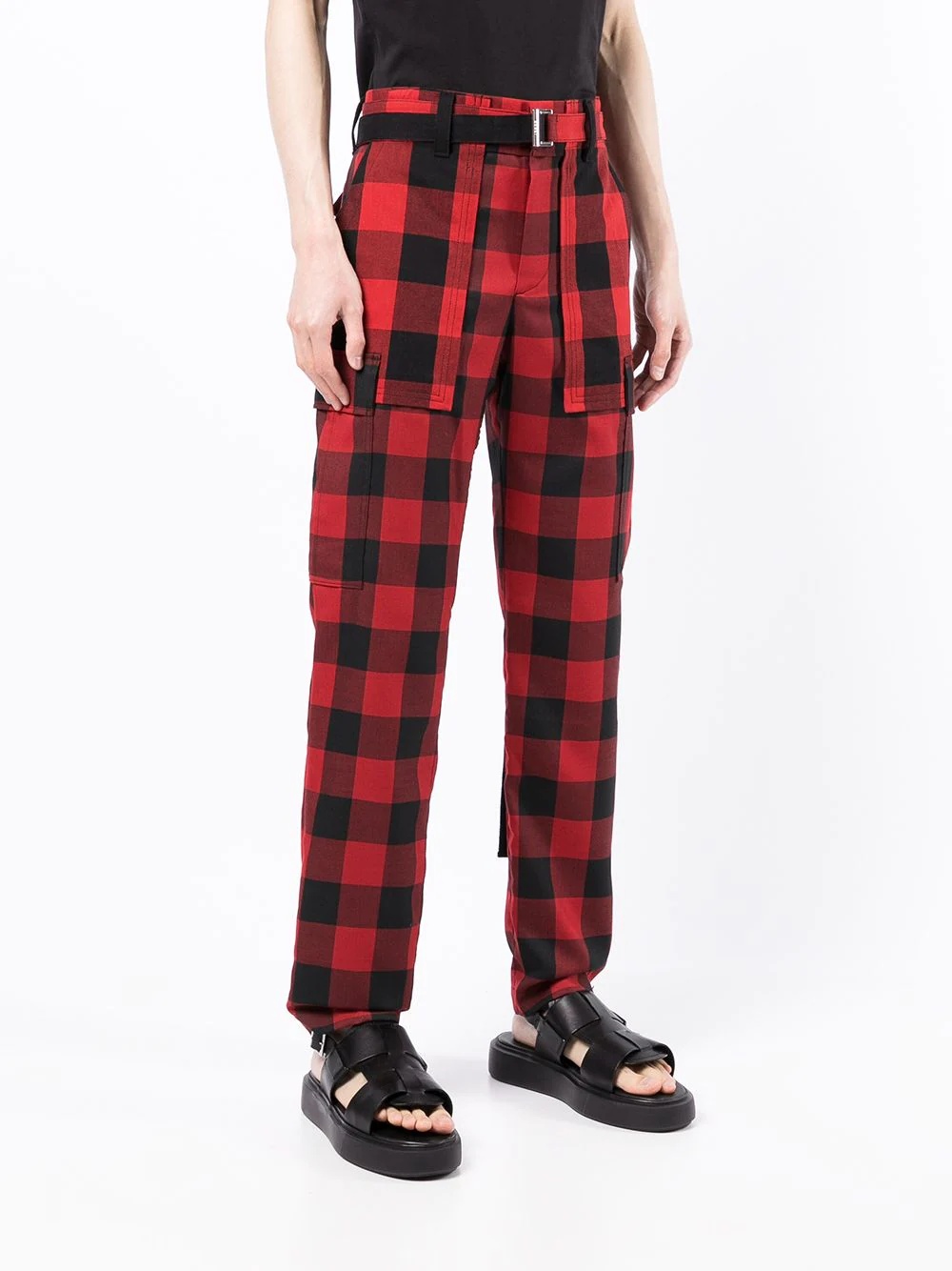 checked cargo pants - 3