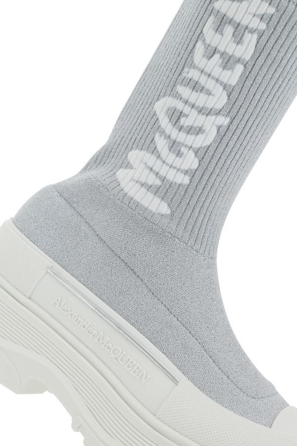 スニーカー ALEXANDER MCQUEEN Grey Stretch Nylon Tread Slick Sneakers Buy Alexander McQueen Tread Slick Lace-Up 'Grey' - 705662