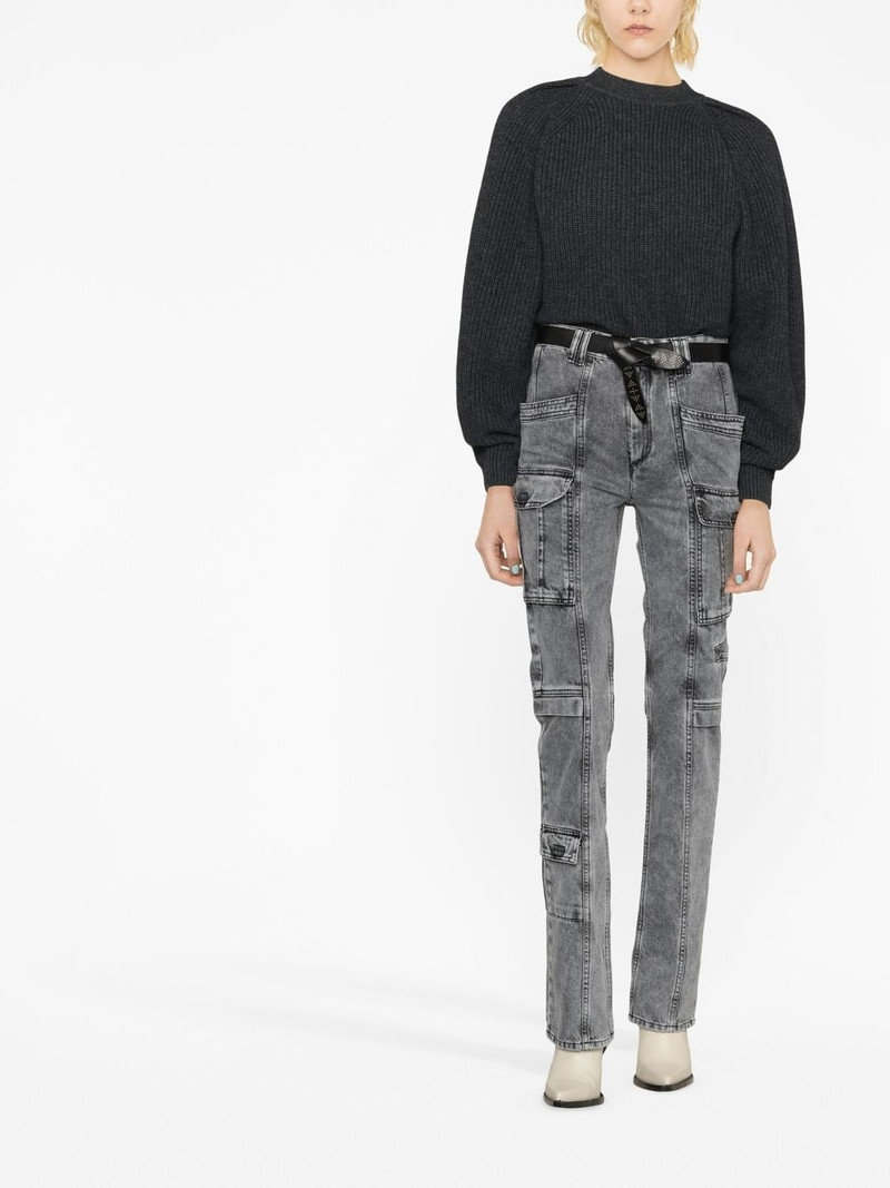 Isabel Marant Vokayo cargo straight-leg jeans outlook