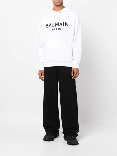 Balmain logo-print hoodie outlook