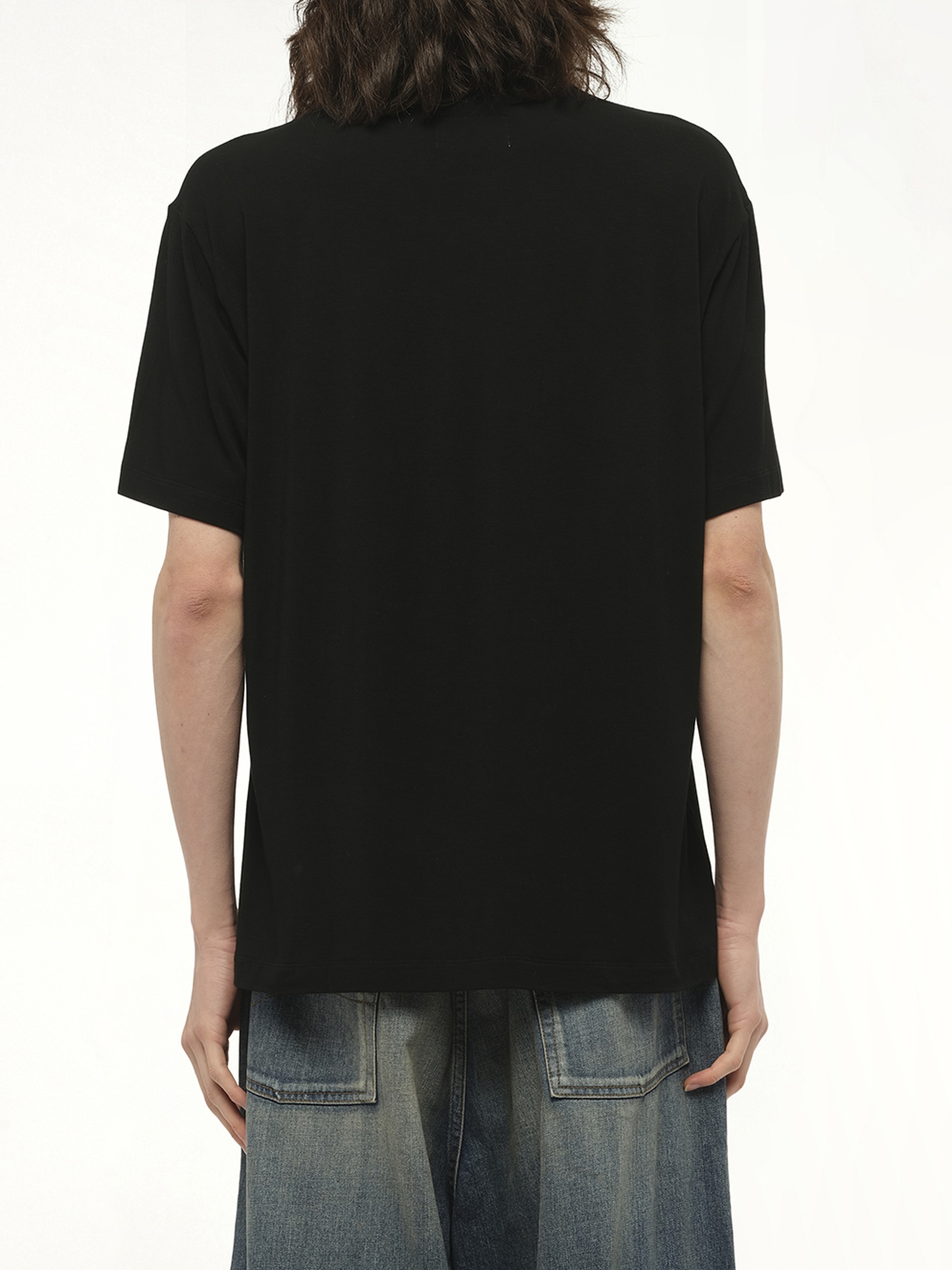 Big Doublet Neon Paint Fan Service T-Shirt in Black - 6