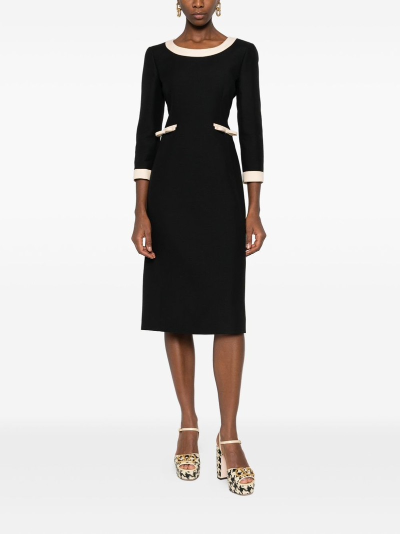 Valentino bow-embellished round-neck dress outlook