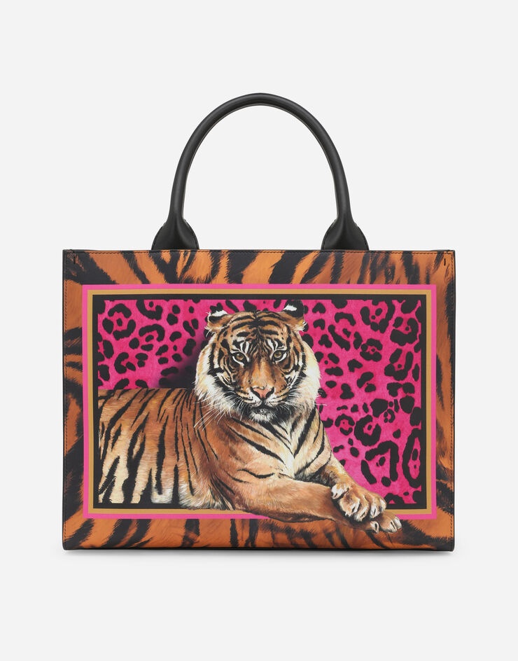 Small DG Daily tote bag with tiger print - 1