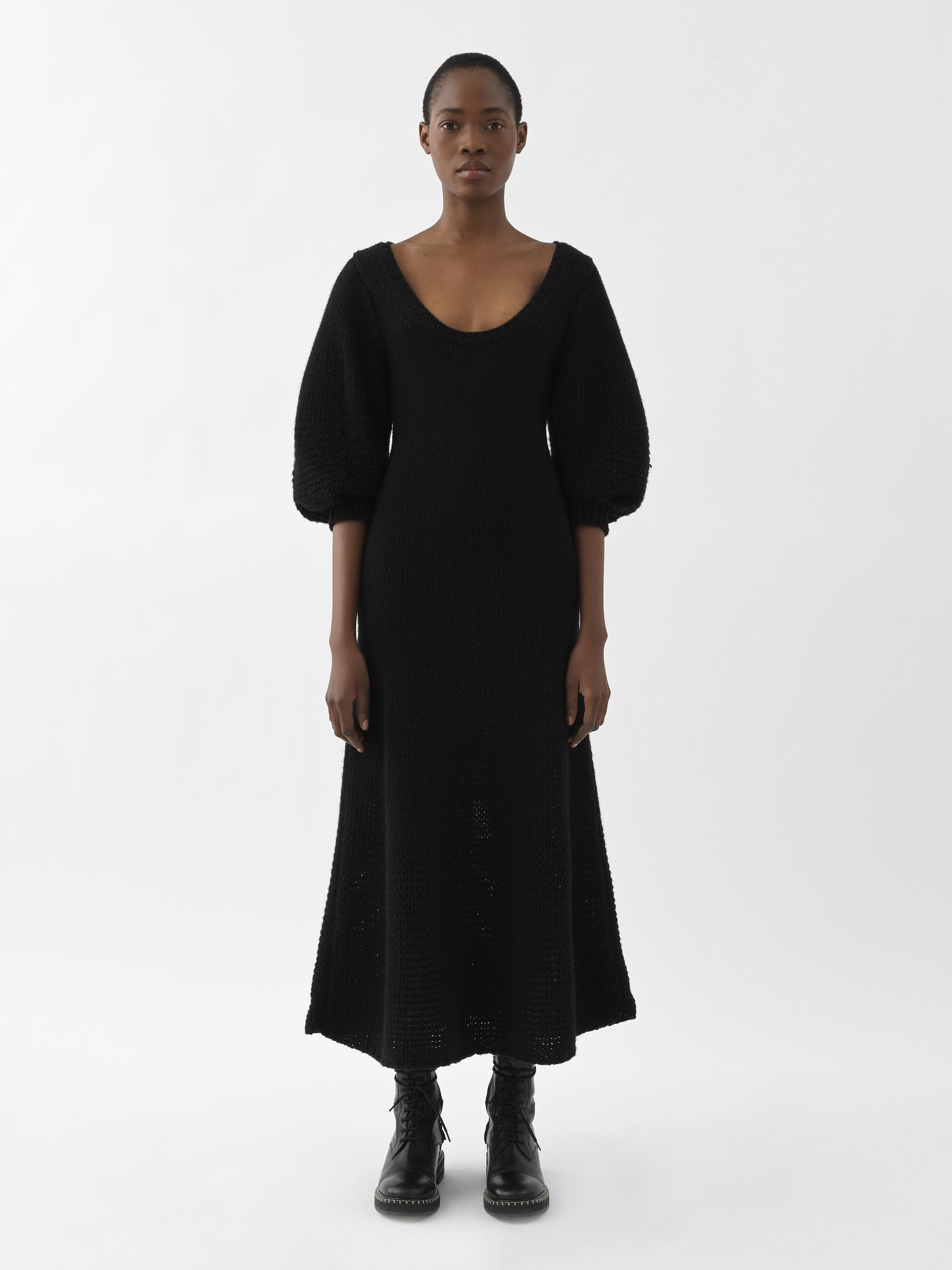 FLARED KNITTED DRESS - 2