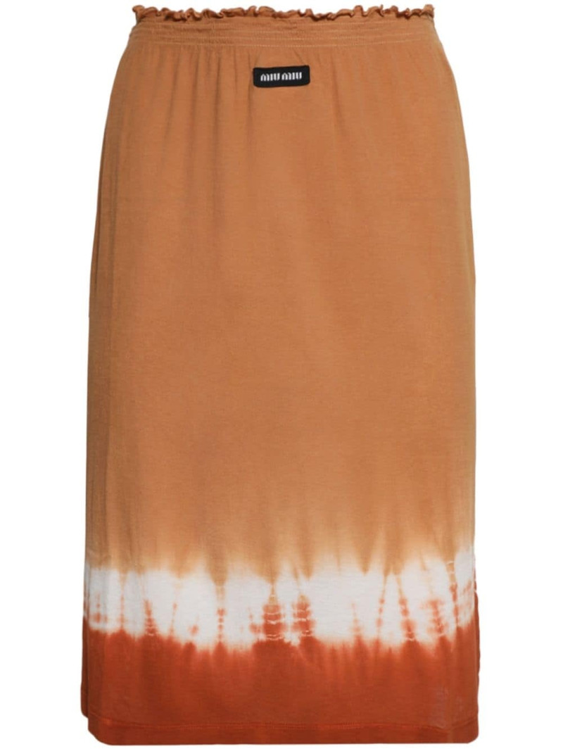 tie-dye midi skirt - 1